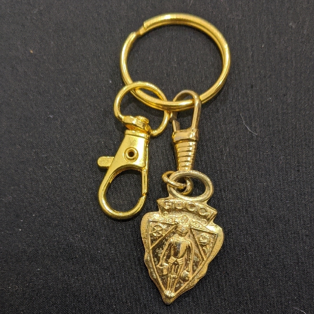 Gucci Gold Keychain with Emblem